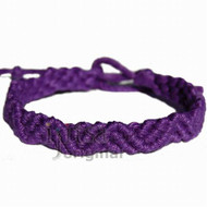 Purple ZigZag Hemp Bracelet or Anklet