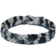 Black and white hemp Feather bracelet or anklet
