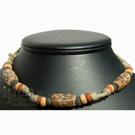 Hemp & Ceramic beads Tribal Style Choker/Necklace