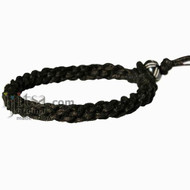 Ultra Soft Black Hemp Round Surfer Bracelet/Anklet