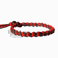 Red and Black Hemp Chain bracelet or Anklet