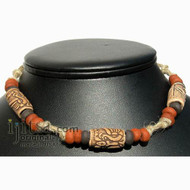 Hemp & Swans Ceramic beads Tribal Style Choker/Necklace