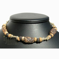 Hemp & Cave Drawing Ceramic beads Tribal Style Choker/Necklace