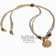 Hemp/Ceramic Seahorse Tribal Style Choker/Necklace