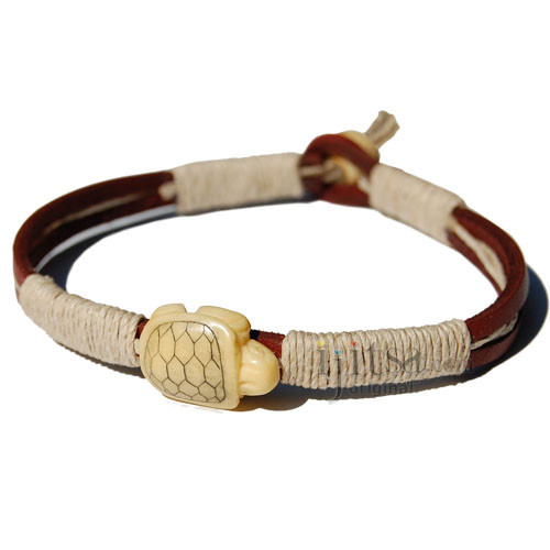 Leather turtle bracelet hotsell