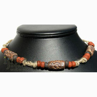 Hemp & Ceramic Bird beads Tribal Style  Necklace