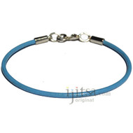 2mm Sky blue leather bracelet