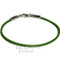 2mm round Parrot green leather bracelet