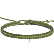 Avocado and olive rainbow flat hemp bracelet or anklet