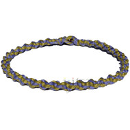 Periwinkle and olive wide twisted hemp necklace