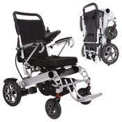 Vive Health Folding Power Wheelchair, Powerful Dual Motors, Joystick, Rechargeable Battery, Wide Comfy Seat.