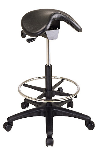 Backless Drafting Stool With Saddle Seat St205