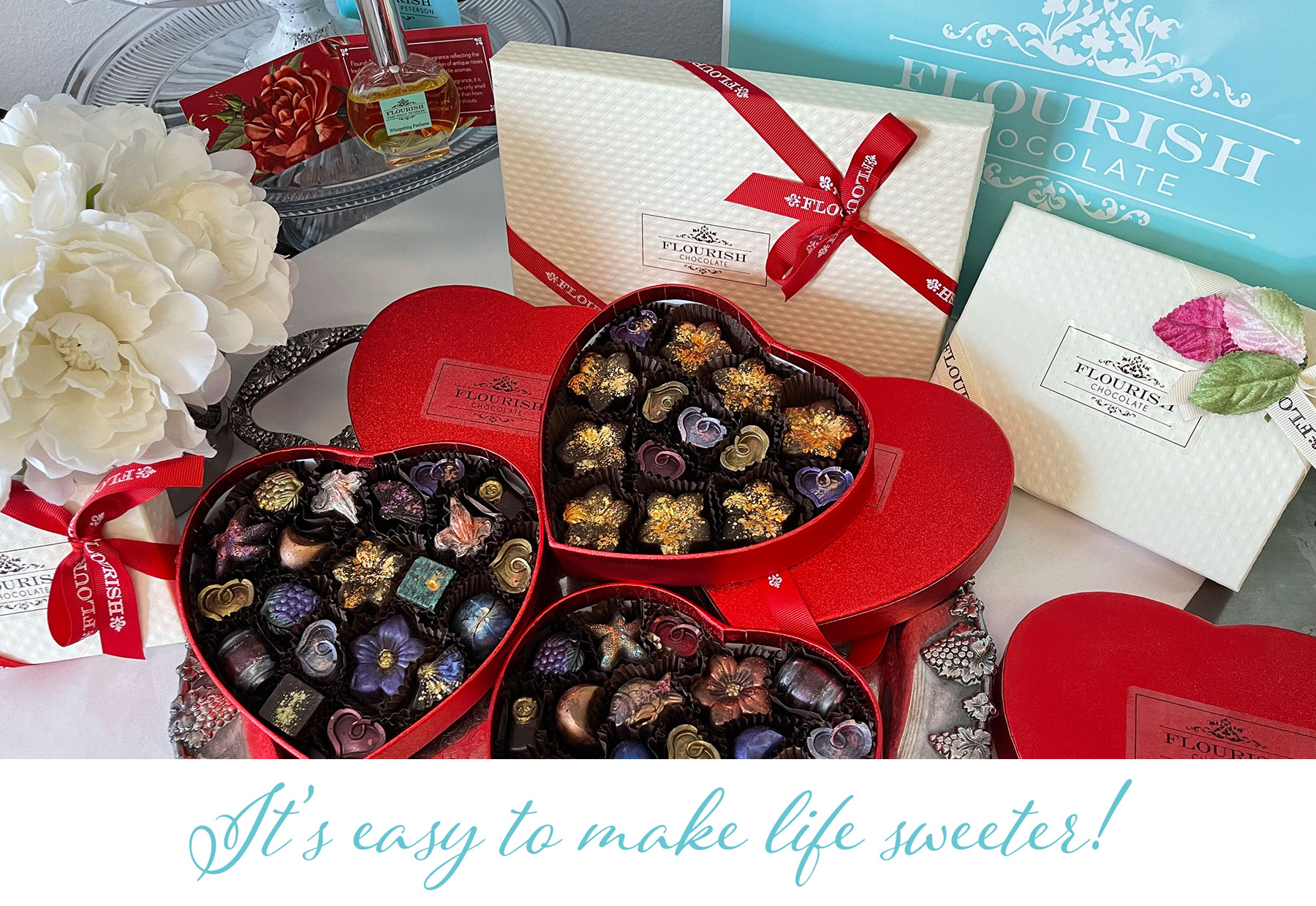 Valentines heart gift boxes