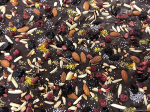 Chocolate Almond Bark close-up