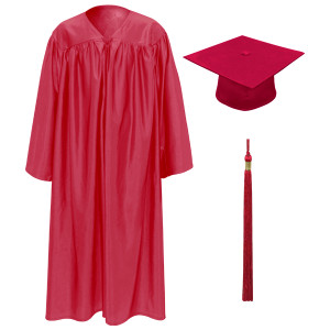 Red Little Scholar™ Cap, Gown & Tassel + FREE DIPLOMA