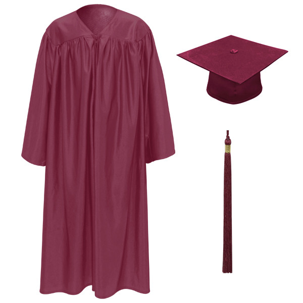 Deep Maroon Little Scholar™ Cap, Gown & Tassel + FREE DIPLOMA - Willsie Cap  & Gown