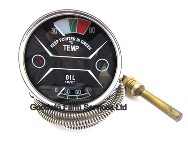 Temperature/Oil Pressure Gauge Nuffield - W169