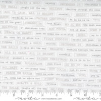 Moda Fabric - Christmas Morning - Lella Boutique - Fa La La Blender Text Tonal Snow #5145 11