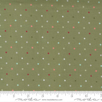 Moda Fabric - Christmas Morning - Lella Boutique - Magic Dot Multicolored Pine #5147 15