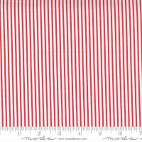 Moda Fabric - Christmas Morning - Lella Boutique - Yuletide Stripe Cranberry #5148 16