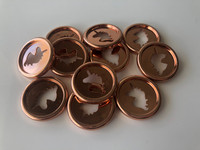 Metal Planner Discs - Small (28mm) - Rose Gold - Unicorn - Set of 11