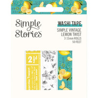 Carpe Diem - Simple Stories - Simple Vintage Lemon Twist Washi Tape - Set of 3