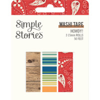 Carpe Diem - Simple Stories - Howdy! Washi Tape - Set of 3