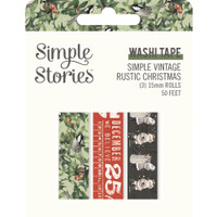 Carpe Diem - Simple Stories - Simple Vintage Rustic Christmas Washi Tape - Set of 3