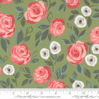 Moda Fabric - Love Note - Lella Boutique - Roses In Bloom Floral Grass #5150 14