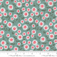 Moda Fabric - Love Note - Lella Boutique - Sweet Daisy Small Floral Dusty Sky #5151 12 