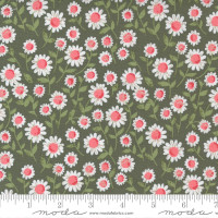 Moda Fabric - Love Note - Lella Boutique - Sweet Daisy Small Floral Olive #5151 13