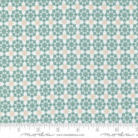 Moda Fabric - Love Note - Lella Boutique - First Crush Geometric Blender Check Dusty Sky #5152 21