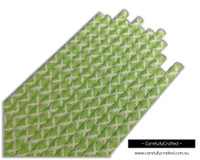 25 Paper Straws - Lime Green Demask - #PS7