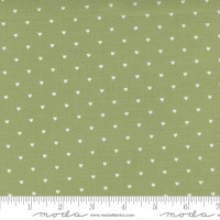 Moda Fabric - Love Note - Lella Boutique - Lovey Dot Blender Heart Dot Grass #5155 14