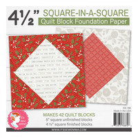 It's Sew Emma - Quilt Block Foundation Paper - 4.5" Square In A Square