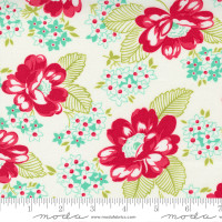 Moda Fabric - One Fine Day - Bonnie & Camille - Sunnyside Focal Floral Vintage Floral Roses Cream #55230 17 