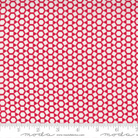 Moda Fabric - One Fine Day - Bonnie & Camille - Shine Blender Geometric Hexagon Red #55236 11