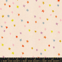Moda Fabric - Ruby Star Society - Starry by Alexia Abegg - Basic Blender Star Night Sky Space Moon - Rainbow #RS4006 13