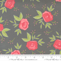Moda Fabric - Beautiful Day - Corey Yoder - Wild Rose Floral Rose Medium Floral Slate #29131 14