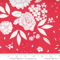 Moda Fabric - Beautiful Day - Corey Yoder - Blooms Floral Rose Large Floral Tonal Floral Scarlet #29132 31