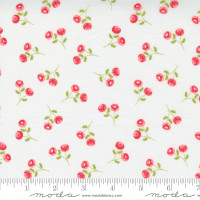 Moda Fabric - Beautiful Day - Corey Yoder - Rosebuds Floral Small Floral Rose White #29133 11