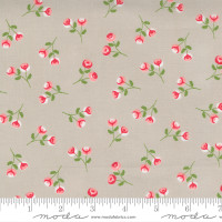 Moda Fabric - Beautiful Day - Corey Yoder - Rosebuds Floral Small Floral Rose Stone #29133 13