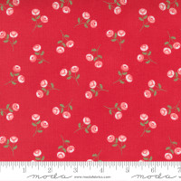 Moda Fabric - Beautiful Day - Corey Yoder - Rosebuds Floral Small Floral Rose Scarlet #29133 21 