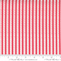 Moda Fabric - Beautiful Day - Corey Yoder - Ticker Tape Stripe Numbers Scarlet #29135 21