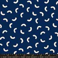 Moda Fabric - Ruby Star Society - Vessel by Alexia Abegg - Modern Geometric Pasta Macaroni Noodle Stamp Navy #RS4046 12