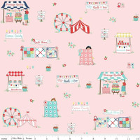 Riley Blake Fabric - Quilt Fair by Tasha Noel - Main Pink #C11350-PINK