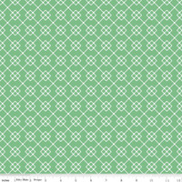 Riley Blake Fabric - Quilt Fair by Tasha Noel - Quilty Chain Green #C11358-GREEN