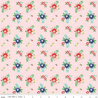 Riley Blake Fabric - Quilt Fair by Tasha Noel - Floral Pink #C11351-PINK