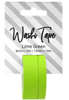PA Essentials Washi Tape - Set of 2 - Lime Green