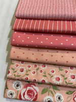 Moda Fabric - Love Note - Lella Boutique - Fat Quarter Bundle - Set of 6 - Pink